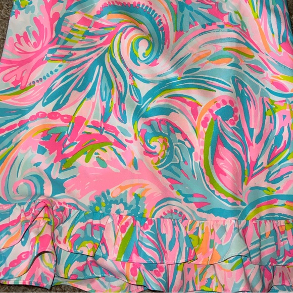 Lilly Pulitzer Masey Ruffle Romper Carnivale Coral size 2 EUC - Picture 4 of 4